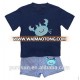 Latest baby boy boutiuqe soft cotton clothes children boy crab appliqued t shirts and seersucker short pants outfits