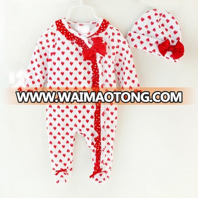 Shopping Websites Kids Sleeping Wear Baby Footie Romper Newborn Baby Clothes